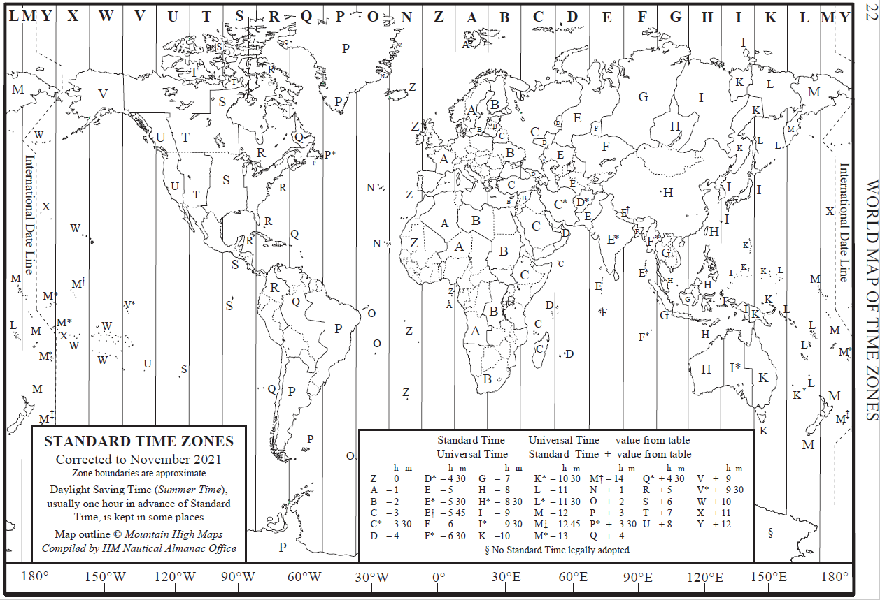 World Time Zone Map Worksheets Library