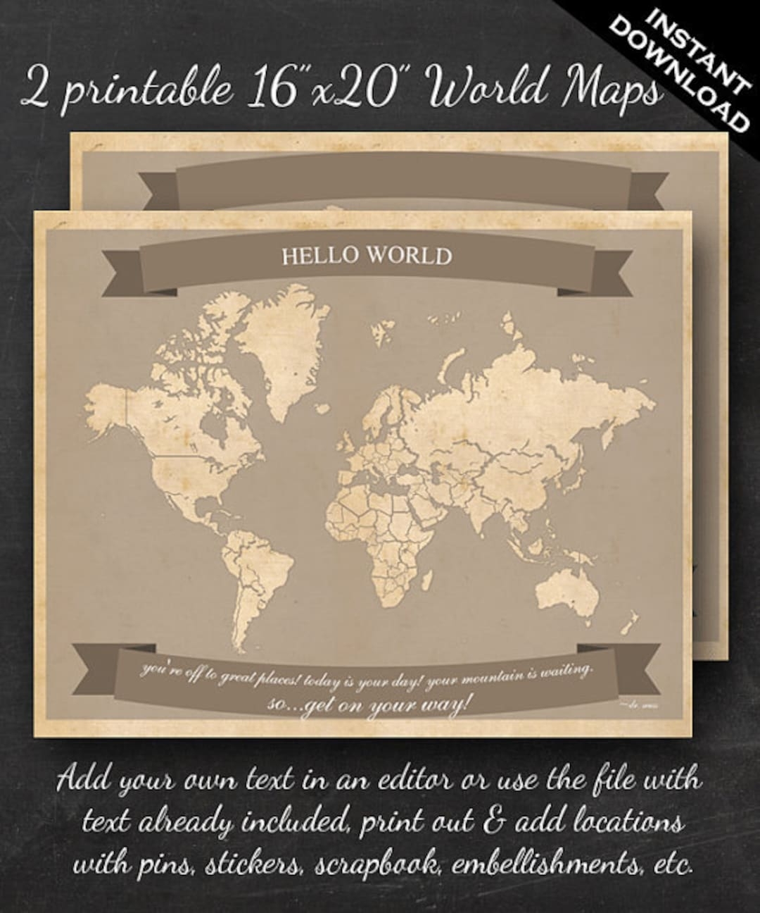 Printable World Travel Map