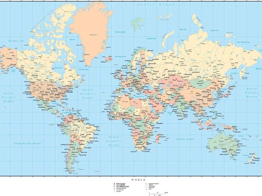 World Vector Map Europe Centered With US States Canadian Provinces Worksheets Library