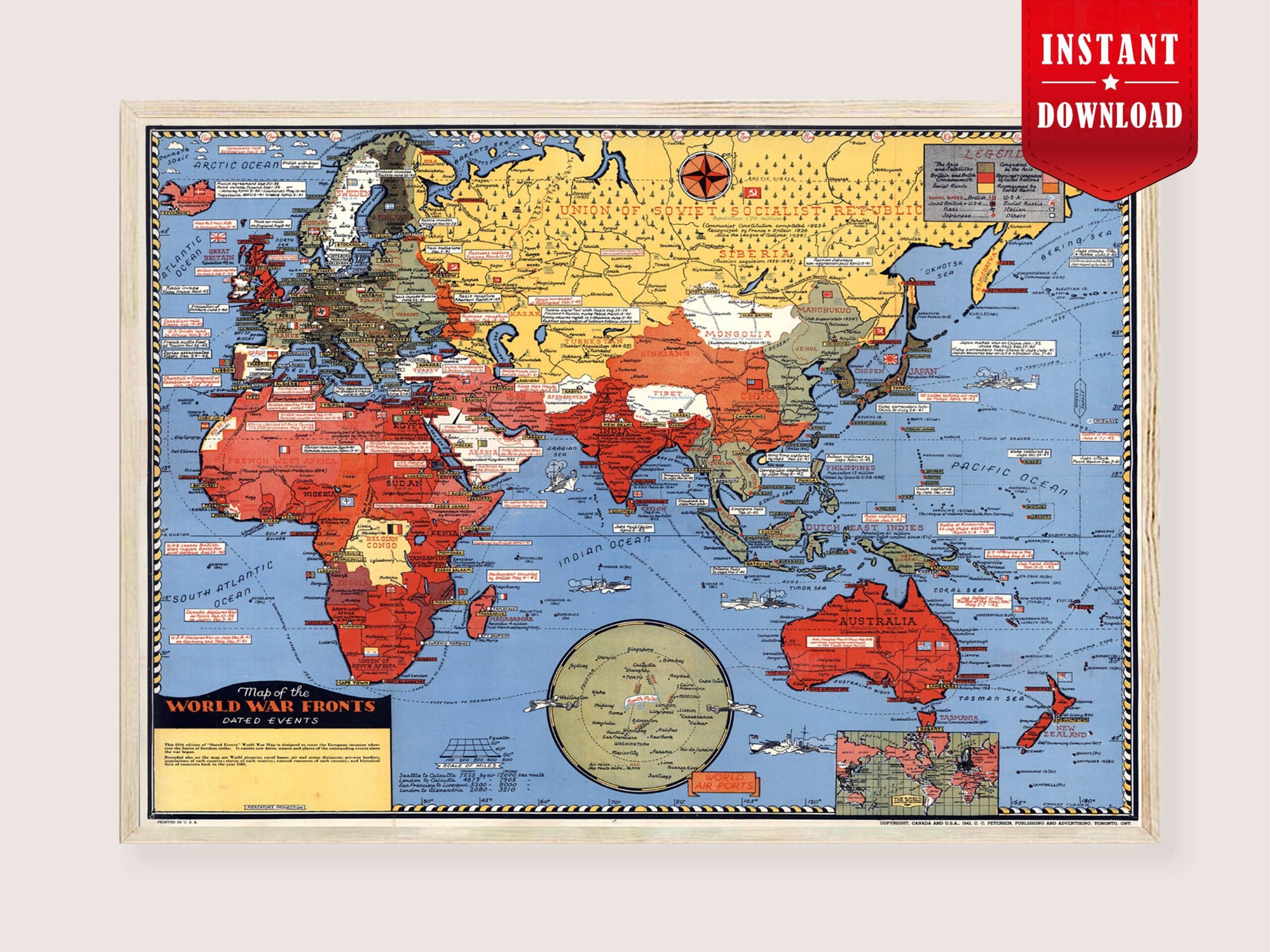 World War 2 Map Printable